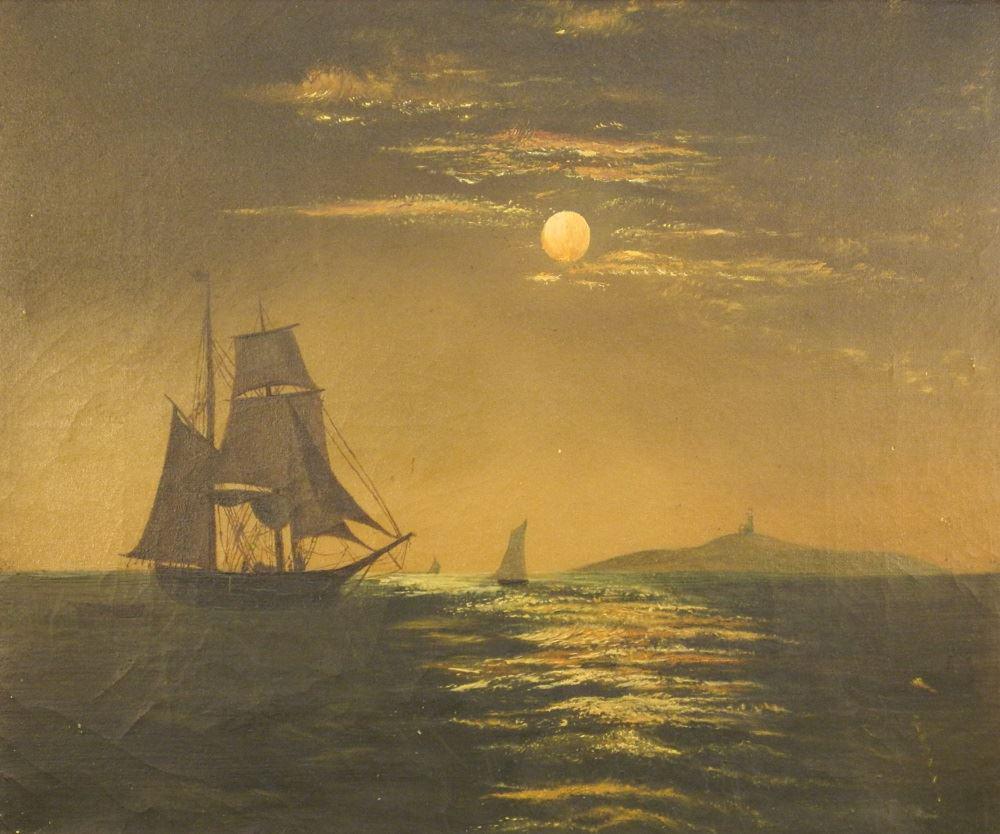 Unsigned Circa 1920 Oil on Canvas, 16 1/4" x 19 1/2", (1 of 3)