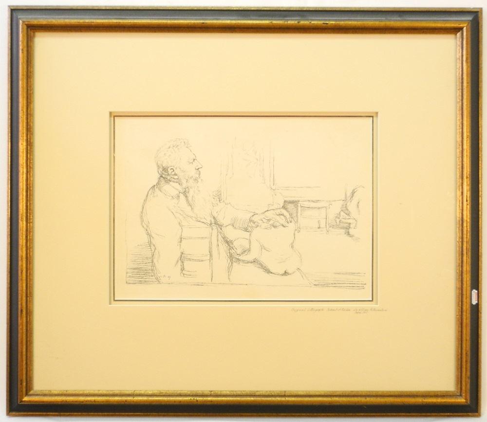 Lithograph Monogramed W.R. (Sir William Rothenstien) (1 of 4)