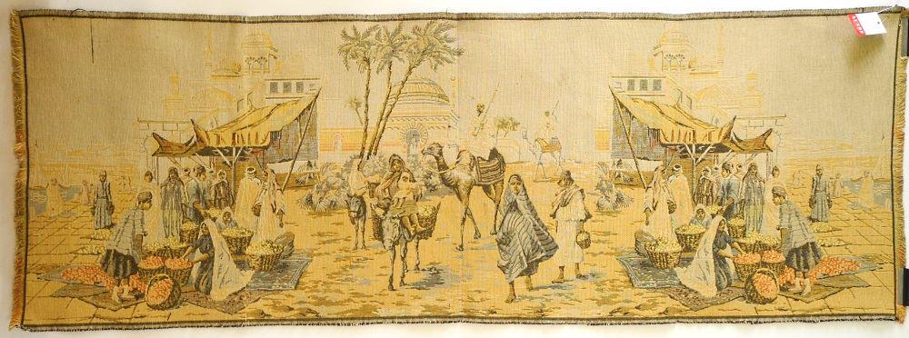 European Orientalist Subject Tapestry Panel, 19 1/2" x (1 of 4)