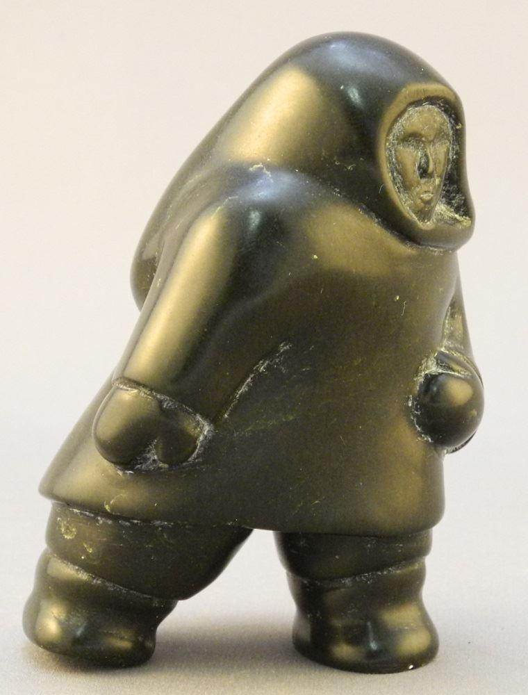 Inuit Stone Figure signed Mary Kyak, 3 1/8 high. (1 of 4)