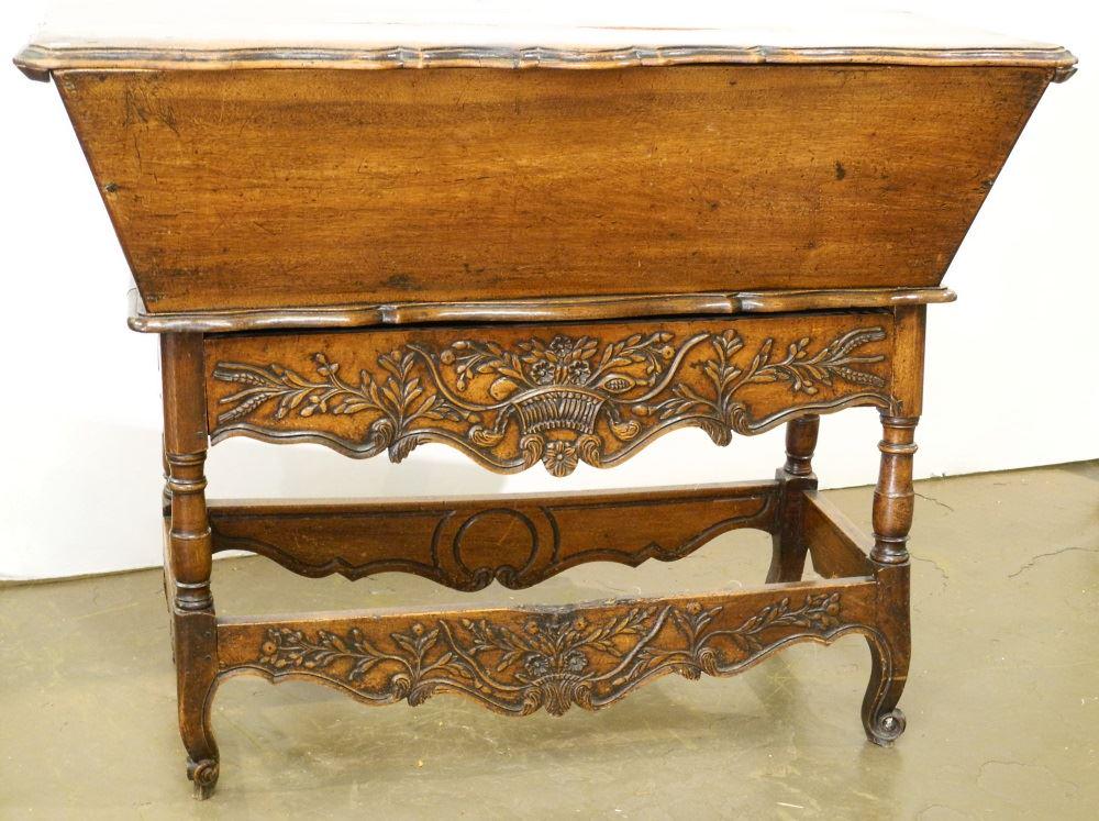 Antique Provencal Carved Walnut Dough Box, 38 1/4" x (1 of 8)