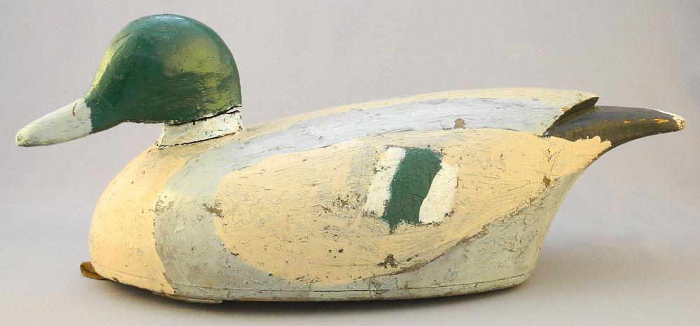 Vintage Carved & Painted Wood Working Duck Decoy, 16 (1 of 2)