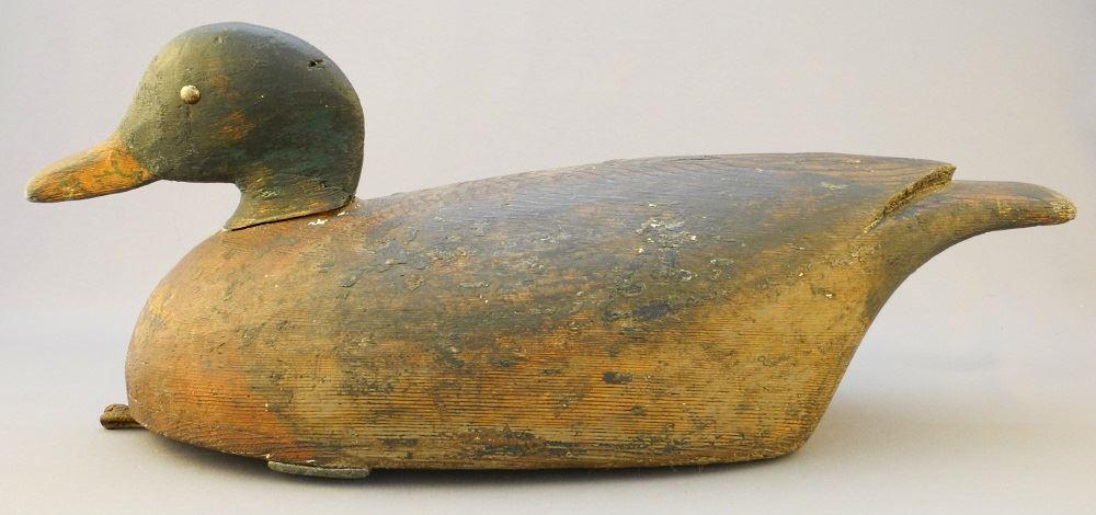 Vintage Carved & Painted Wood Working Duck Decoy, 16 (1 of 2)
