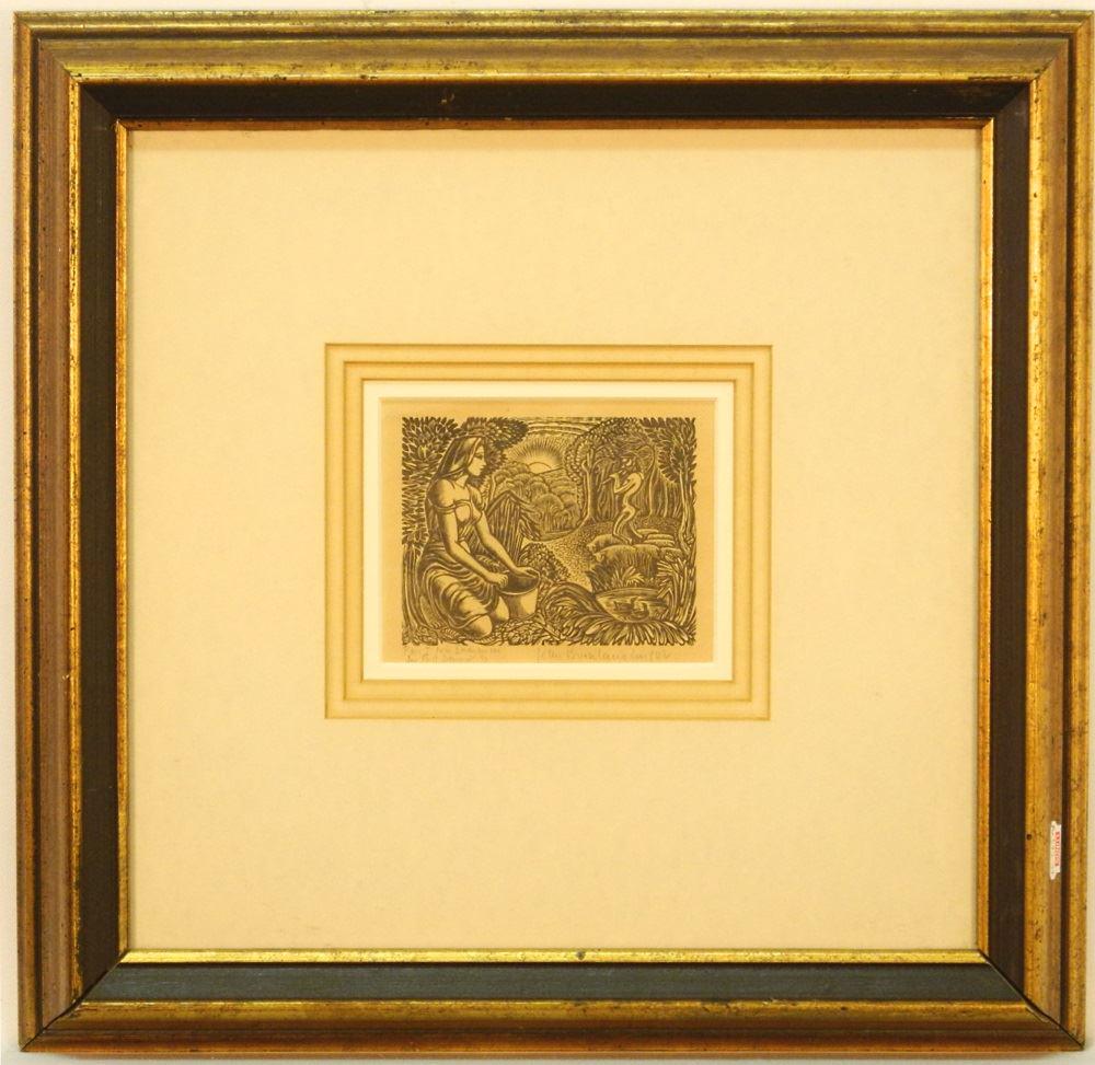 Wood Engraving "Pan 1 from Endymion" signed John (1 of 5)