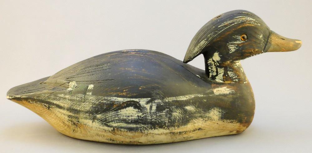 Vintage Carved & Painted Wooden Working Duck Decoy, 13 (1 of 7)
