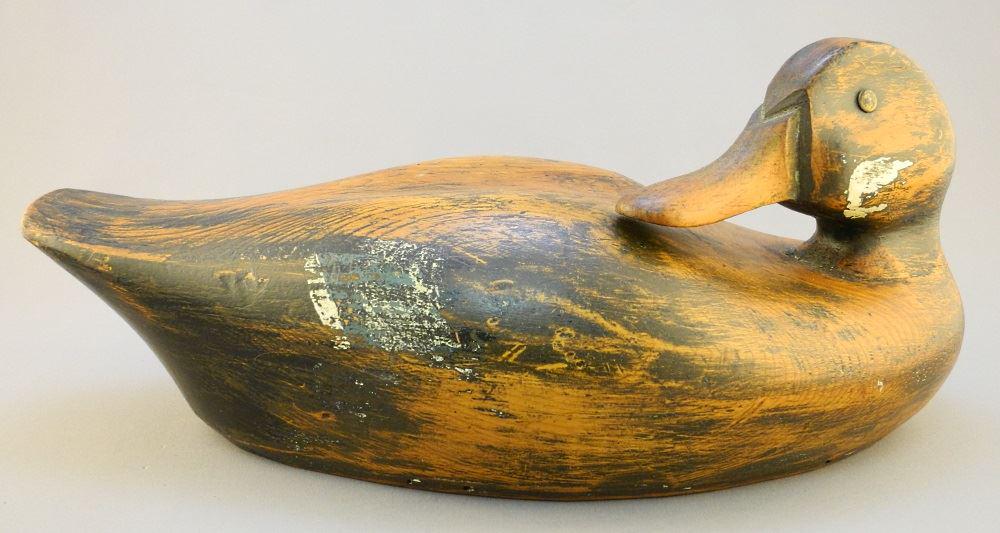Vintage Carved & Painted Wood Working Duck Decoy, 13 (1 of 7)