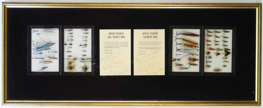 Hugh Falkus Shadow Box Containing "Sea Trout Box" & (1 of 5)