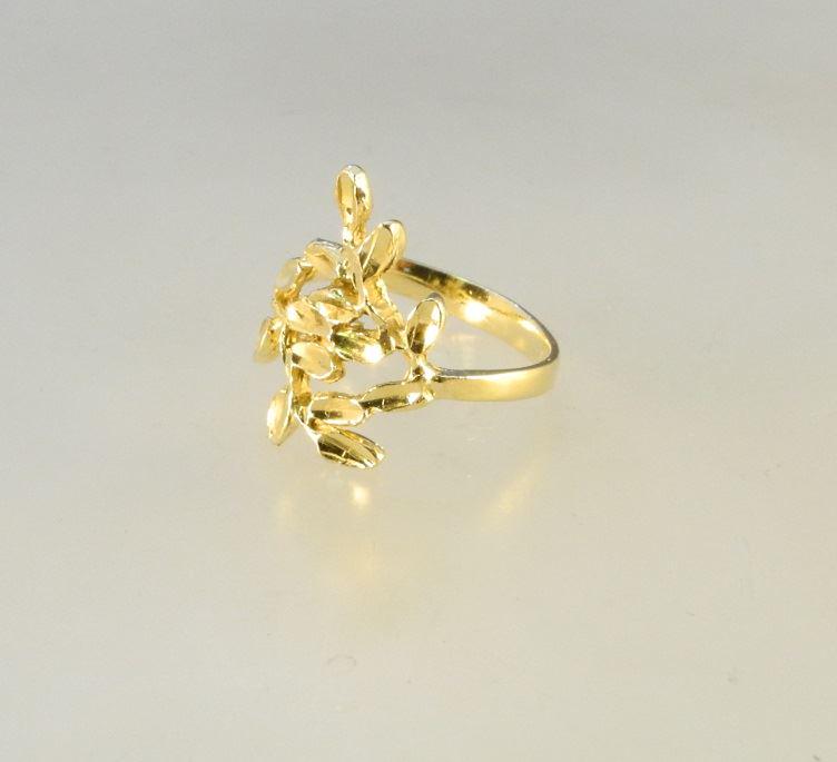 14K Gold Leaf Ring, 3 grams. (1 of 5)