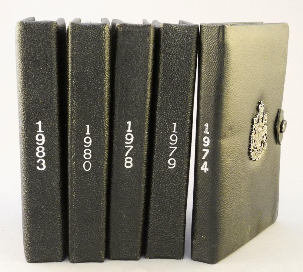 5 Cased Canadian Seven Coin Proof Sets: 1974/ 1978/ (1 of 4)