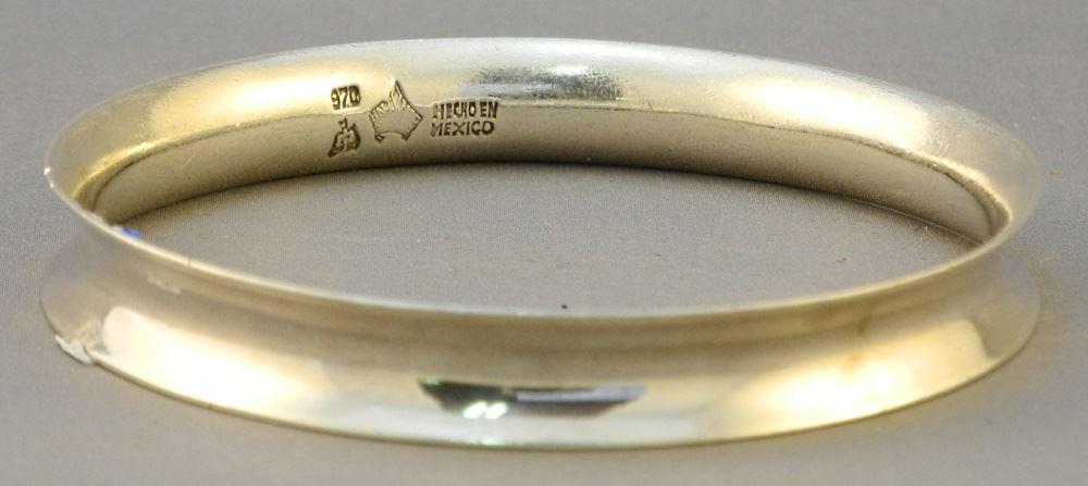 Antonio Pineda Silver Bangle, 3 1/8" diameter. (1 of 3)
