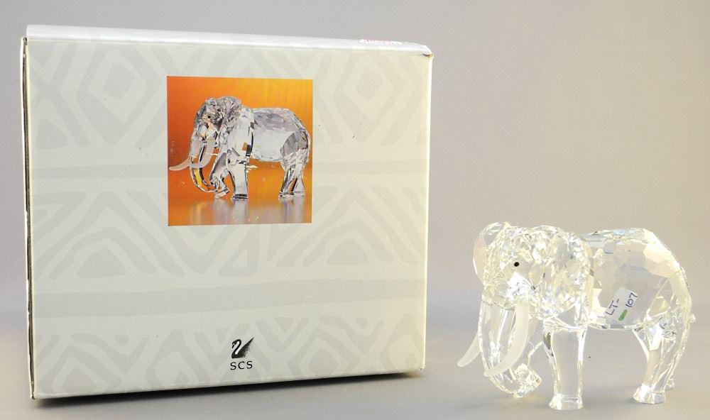 Swarovski Collectable Africa Elephant, 4 3/4" long. (1 of 4)