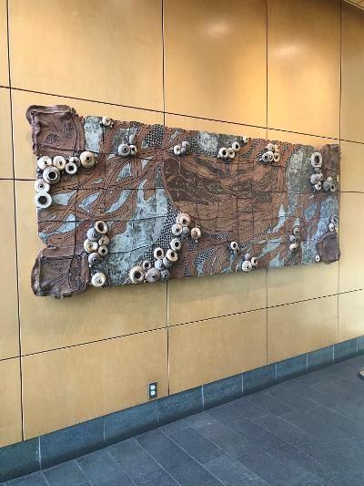 Ceramic Wall Sculpture Attributed to Bob Kingsmill, 45" (1 of 6)