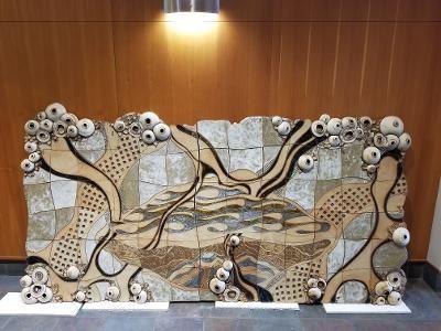 Ceramic Wall Sculpture Attributed to Bob Kingsmill, 52" (1 of 5)