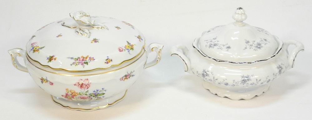 2 European Porcelain Tureens: LEC/ Limoges &: 2 European Porcelain Tureens: LEC/ Limoges & Havilland/Bavaria, 12 1/4 & 11 1/4" W.