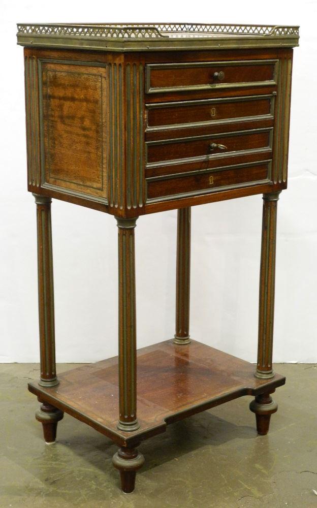 French Empire Side Table, 23 3/4" high. (1 of 9)