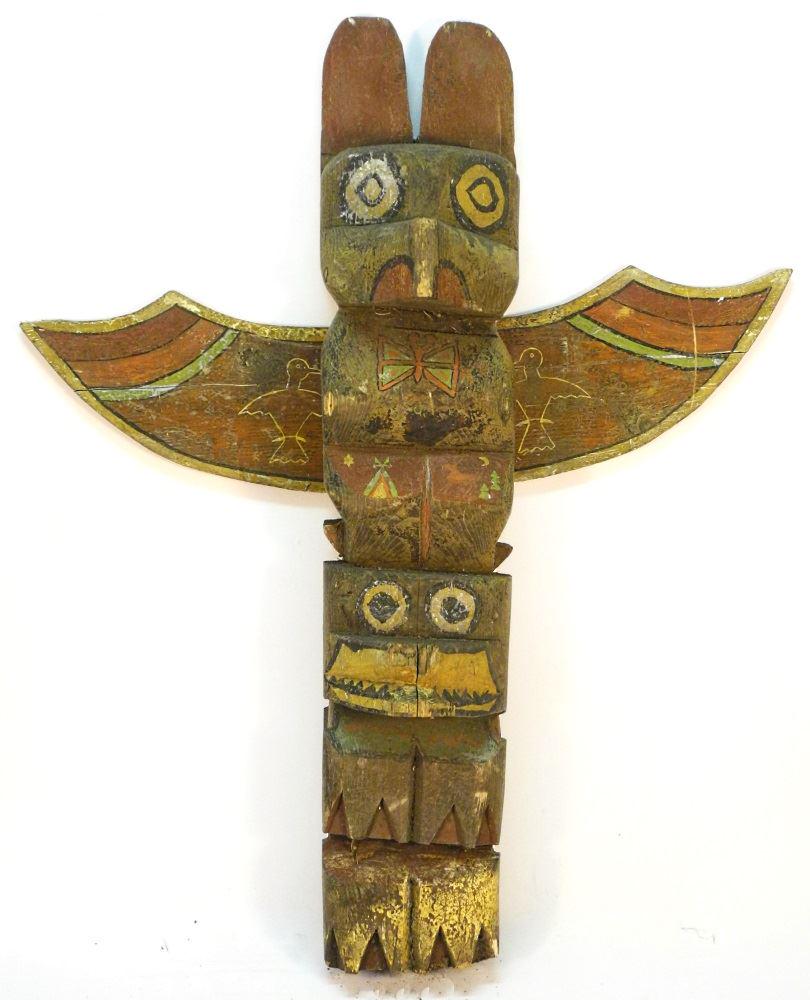 North West Coast Style Model Totem Pole, 36" high. (1 of 4)