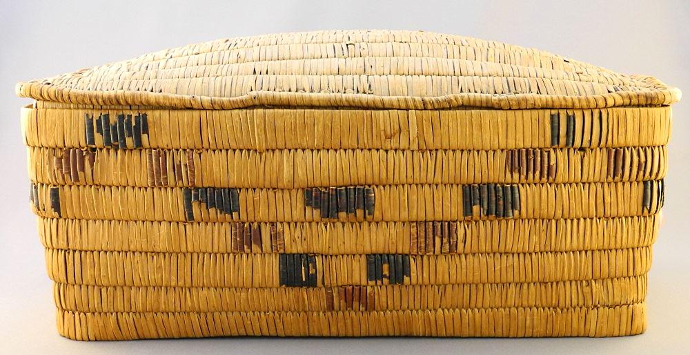 Salish Dome Top Rectangular Basket, 15 1/2" length. (1 of 6)