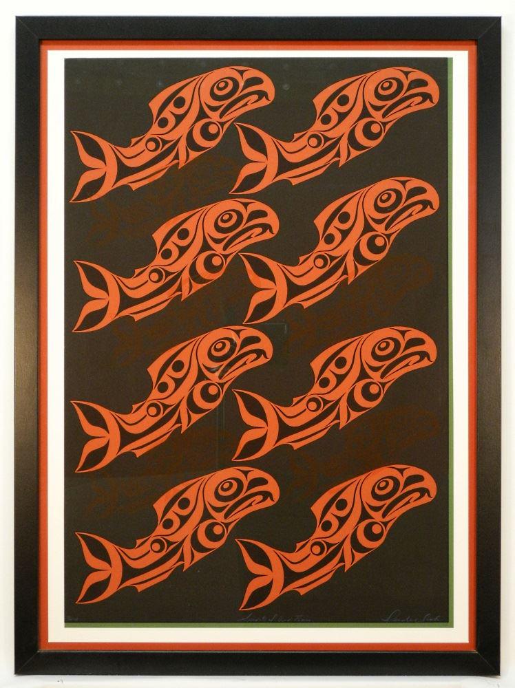 Lithograph signed Rande Cook, 29" x 19 1/2", "Spirits (1 of 3)