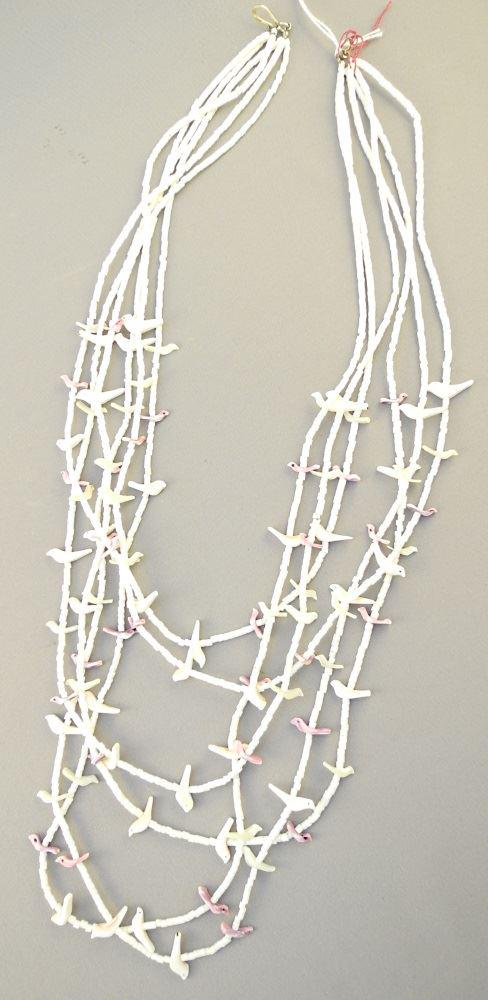 Zuni Fetish Shell Necklace, 6 strands, 23 1/2" length. (1 of 2)