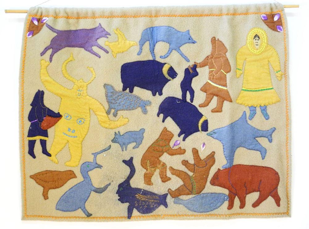 Inuit Felt Applique "Spirt Transformation" Panel, 26 (1 of 1)