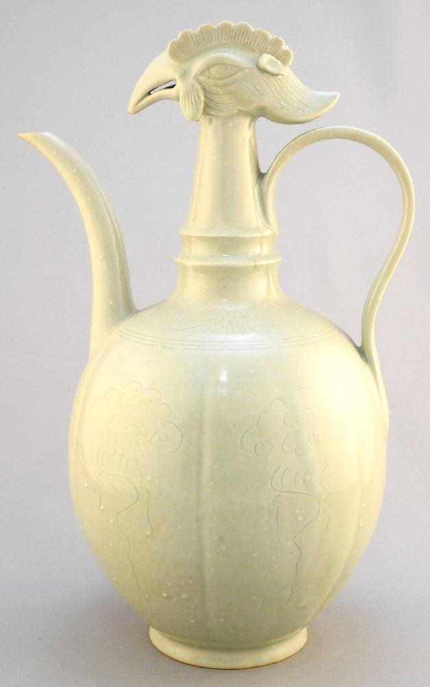 Chinese Greenware chicken-head ewer, 11 1/2" high. (1 of 4)