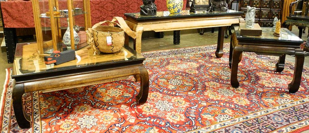 3 Piece Chinoiserie Sofa, Coffee & Lamp Table Suite. (1 of 7)