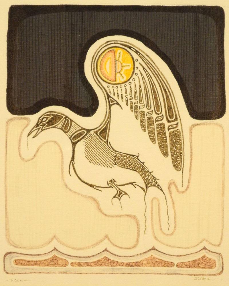 Mixed Media on Paper Signed (Stephen) Gladue, 13 1/2" x (1 of 4)