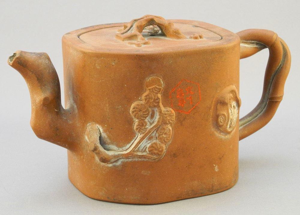 Late 19th / early 20th C. Prunis knarled branch earth (1 of 5)