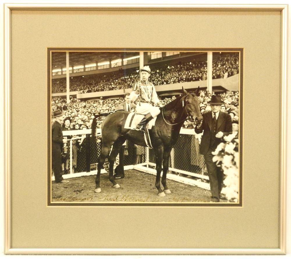 Seabiscuit Photograph with Pollard & Howard, 7 1/8" x (1 of 2)