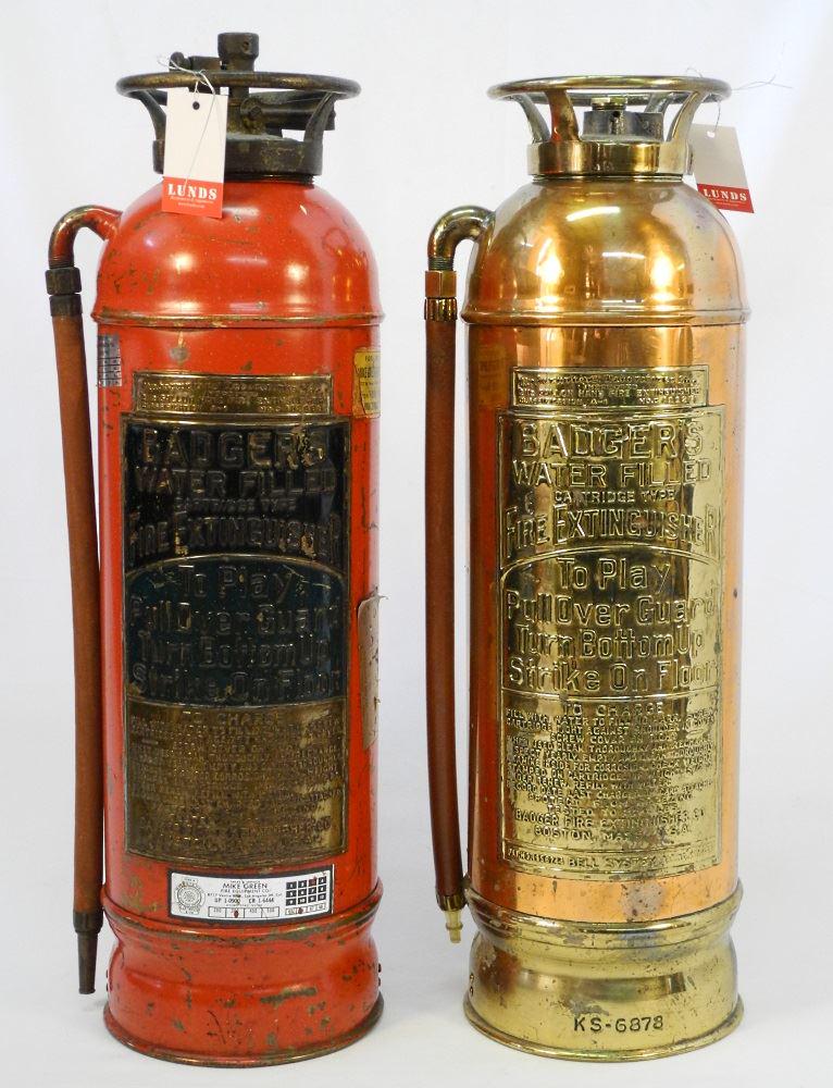 2 Badger's Water Filled Fire Extinguishers, 1 Red (1 of 2)