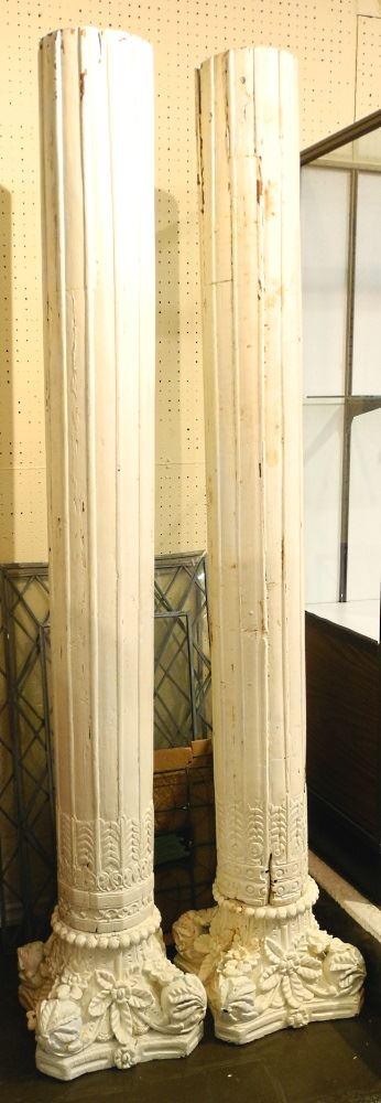 Pair of Solid Decorative Columns with Base, 83" high. (1 of 3)