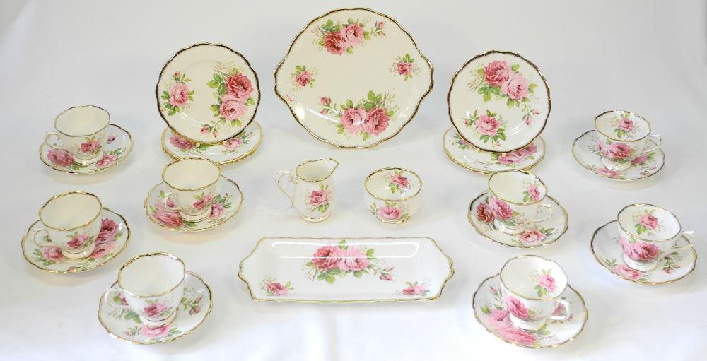 Royal Albert "American Beauty" Luncheon Set. (1 of 6)