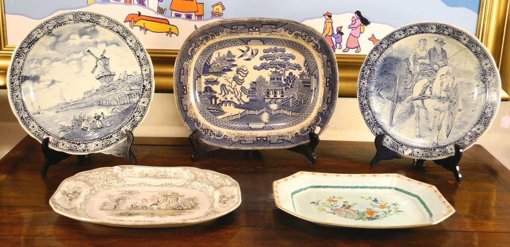 Collection of five various china platters including (1 of 6)
