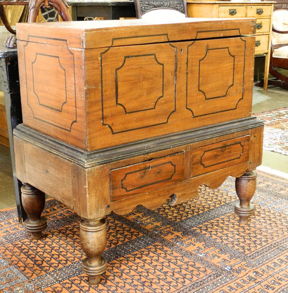 Antique South East Asian Mahogany Hinged Box  / (1 of 3)