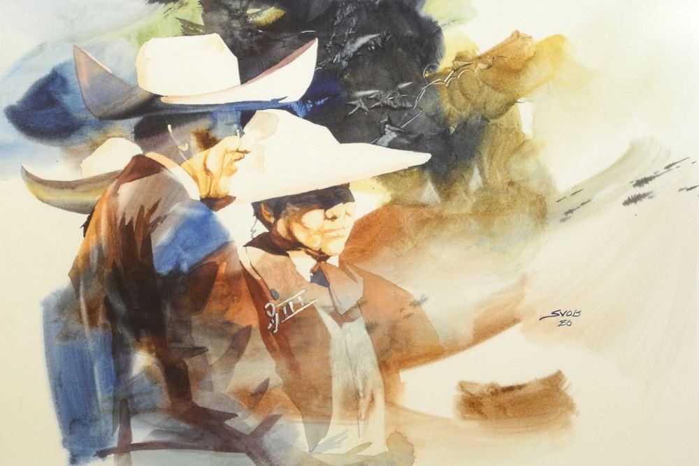 Watercolour Signed (Charles Michael) Svob'86, 17 1/2" x (1 of 5)