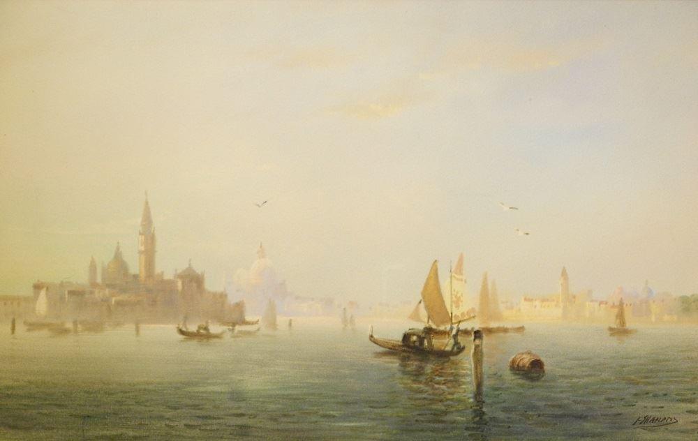 Watercolour Signed J. Shapland, 11" x 18", "View of (1 of 4)