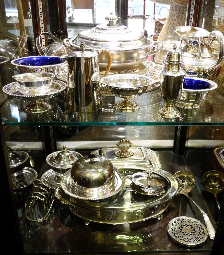 Box of various silver plated wares with a small (1 of 1)