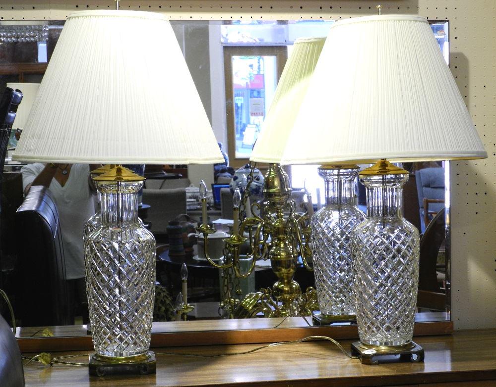 Pair of Cut Crystal Table Lamps (1 of 1)
