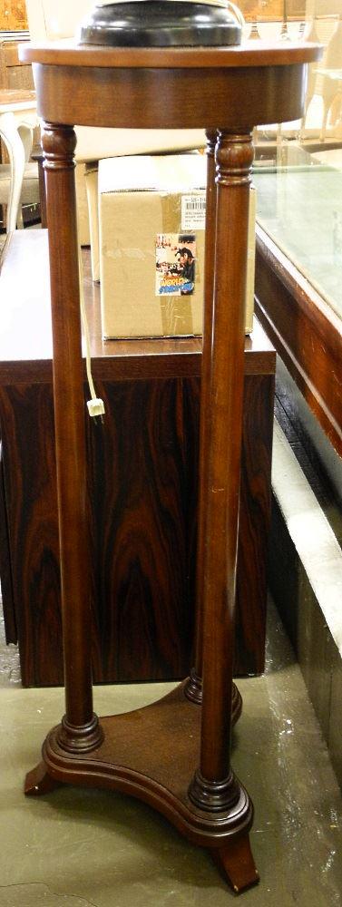 Bombay Co. tri columnar cherry finish torchiere, 41" (1 of 1)