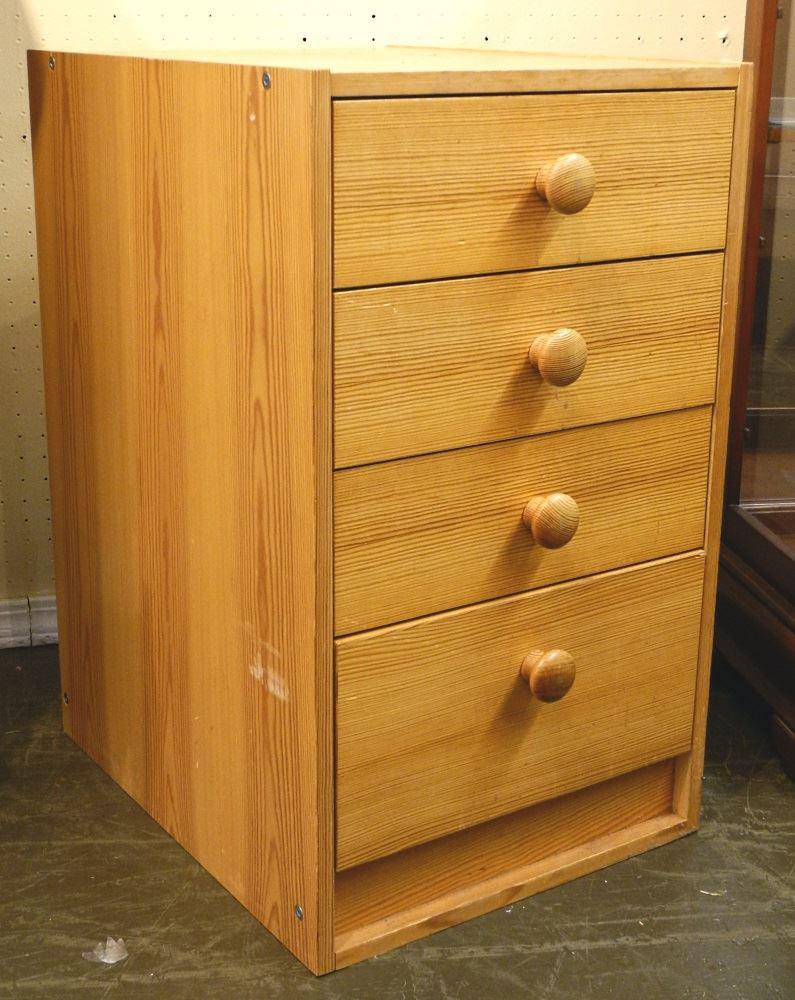 4 Drawer Pine Night Stand. (1 of 1)