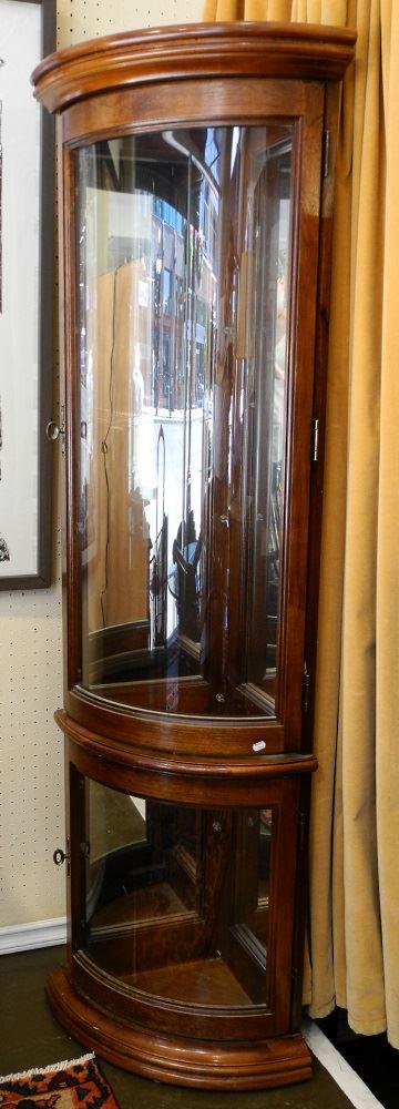 Corner Display Case, 68"h x 23"wide, no shelves. (1 of 1)