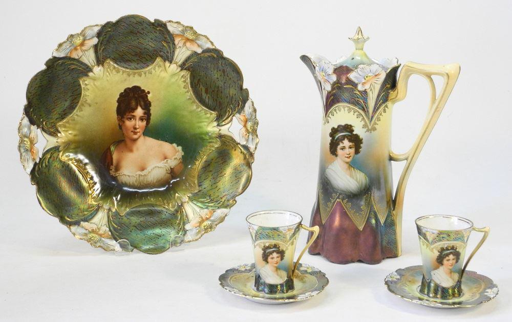 Austrian Style 4 Piece Hot Chocolate Set, pot 10 1/2" (1 of 6)