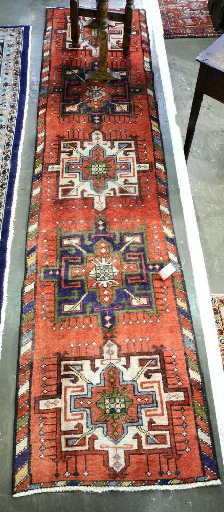 Gharajeh Runner, approximately 8' 11" x 2'1". (1 of 4)