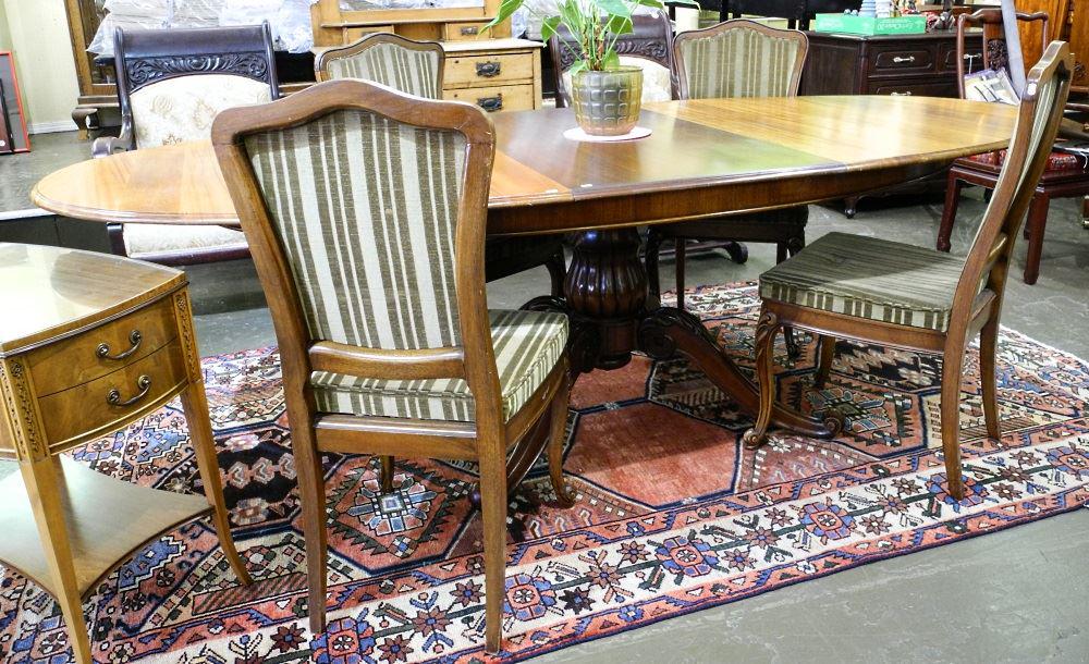 Regency Style Mahogany Pedestal Table & 4 Chairs, one (1 of 6)