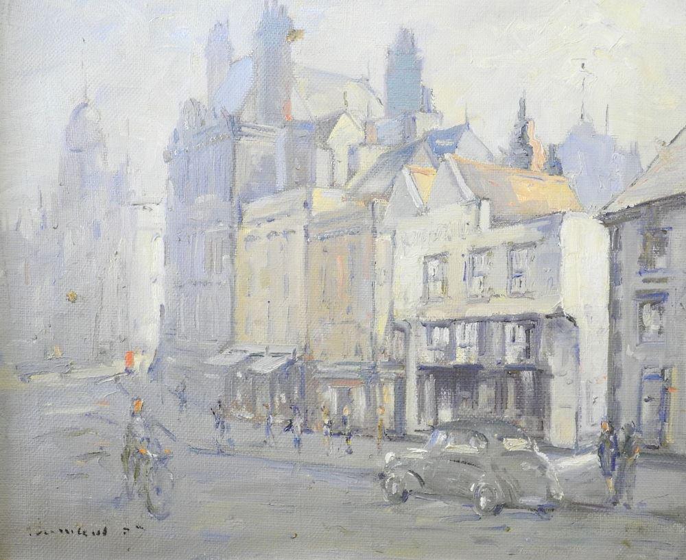 Oil on Canvas Signed Barmead, 19 1/2" x 23 1/2", "City (1 of 8)