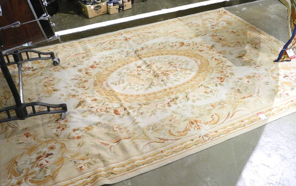 Aubusson Style Tapestry, 9' x 5'9".: Aubusson Style Tapestry, 9' x 5'9".