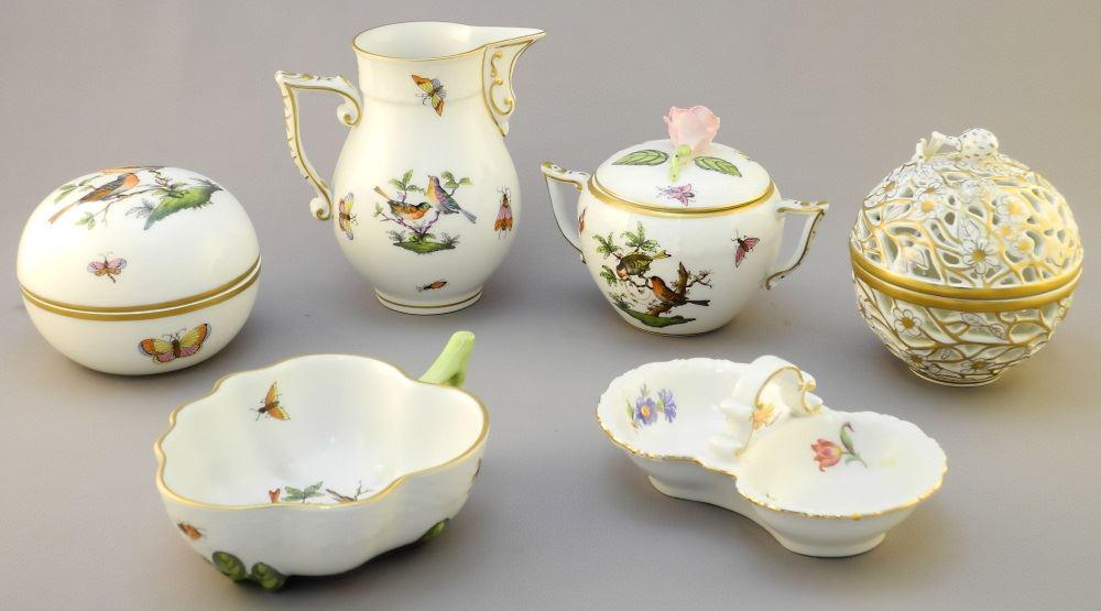 5 Herend & 1 Zsolnay Hungary Porcelain items (1 of 3)