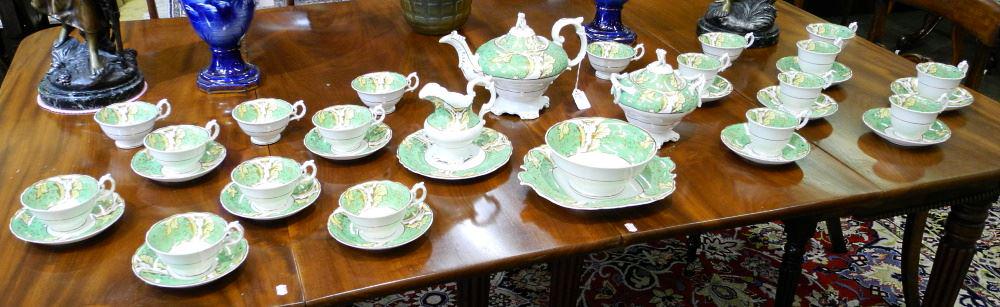 19th Century Rockingham-Style Tea Service, pot 11 1/4" (1 of 5)