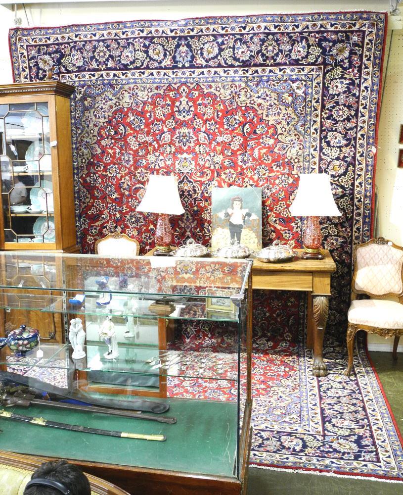 Najafabad Carpet, approximately 13'2" x 9'6", (1 of 4)