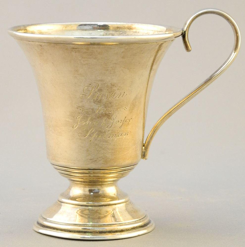 Inscribed Silver Cup - Birmingham, 3 5/8" high.: Inscribed Silver Cup - Birmingham, 3 5/8" high.